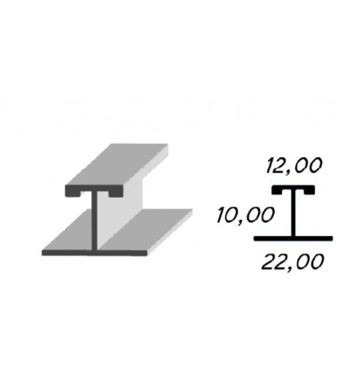 PERFIL H HOJA 4M 19219 PLATA