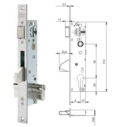 CERR MET C/GOLP S/BOMB INOX 35 4210BE353NI