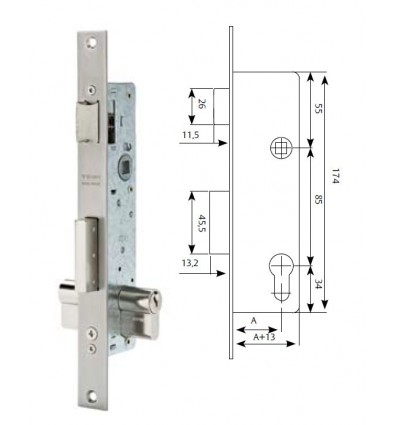 CERR MET C/GOLP INOX 35 2210E