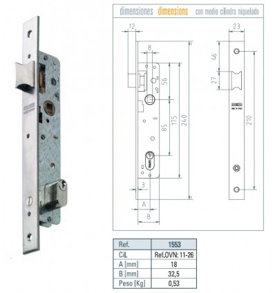 CERR MET INOX 1553-21 PORTERO