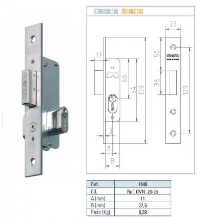 CERR MET S/GOLP INOX 21 1549