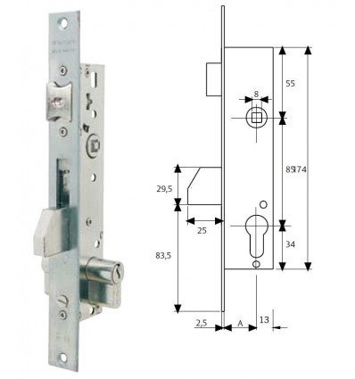 CERR MET C/VAIVEN INOX 25 2216253NI