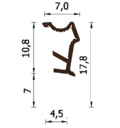 JUNTA ACUSTICA MARRON A178KSP 17,8