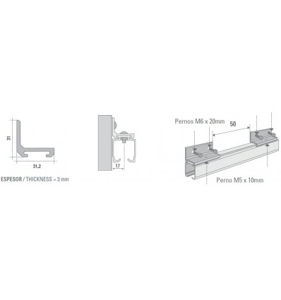 SOPORTE PARED AL NAT PTA 30MM DN80 U21/U45