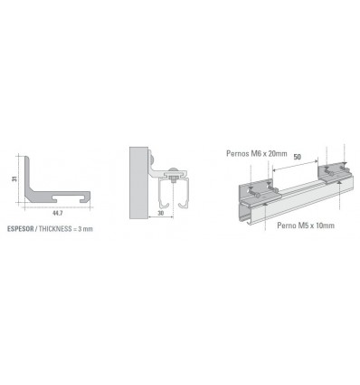 SOPORTE PARED AL NAT PTA 50MM DN80 U21/U45