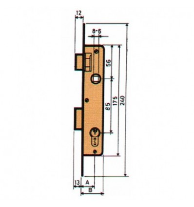 CERR MET C/GOLP INOX 21 1650 SIN BOMBILLO