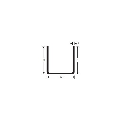 PERFIL INOX U CABINA 15X15X2500 A01P23/250