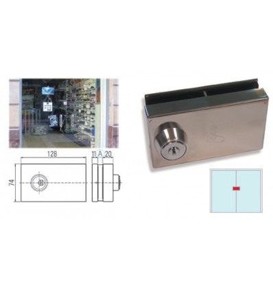 CERR PUERTA CRISTAL INOX LLAVE VRC
