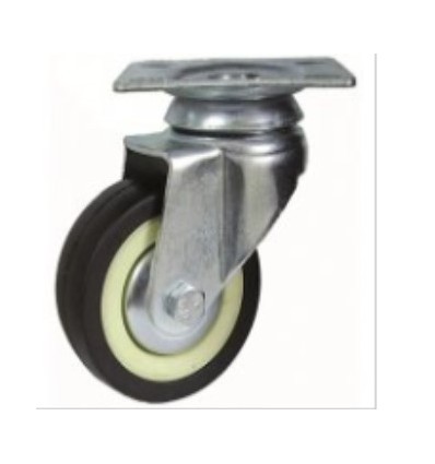 RUEDA GIRAT C/BASE 100 402 GOMA NEGRA