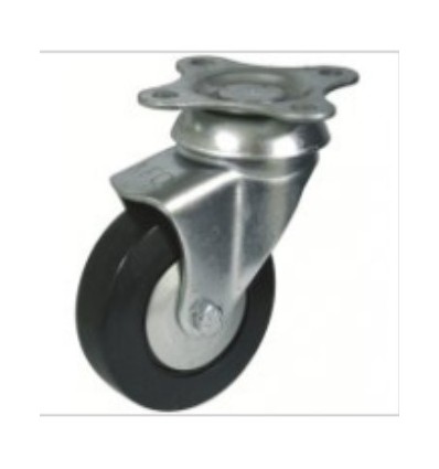 RUEDA GIRAT C/BASE 42 135 GOMA GRIS