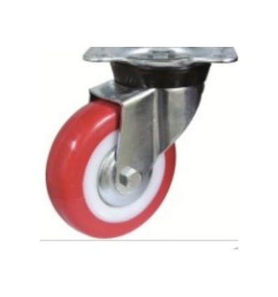 RUEDA GIRAT PU ROJO 172/130 RBN