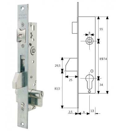 CERR MET C/GOLP INOX 30 2210303NI