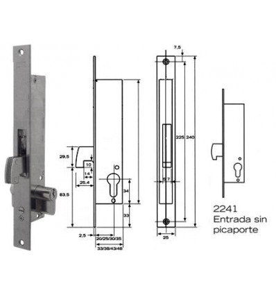 CERR MET S/GOLP INOX 20 2241