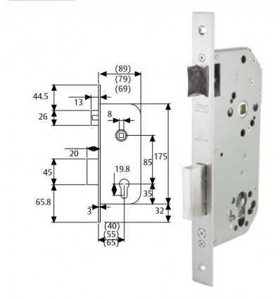 CERR C/GOLP INOX 50 2S30 SILENCIOSO C/CUAD