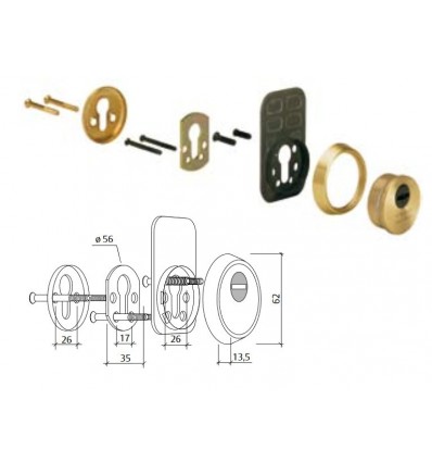 BOCALLAVE SEGURIDAD E700/26 CROMO MATE