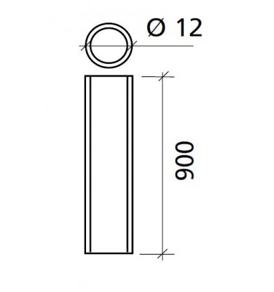 BARRA ANTIP VERT 0900 CROMO BARV0900C