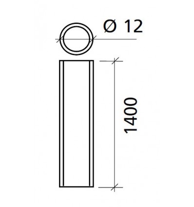 BARRA ANTIP VERT 1400 BARV1400C CROMO SATI