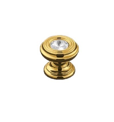TIRADOR POMO CRISTAL STRASS 25 9953 DORADO