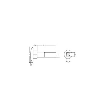 TORNILLO H PAVONADO C/R C/CUA DIN603 6X55