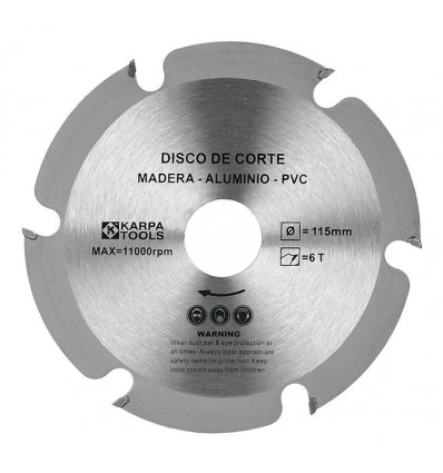 DISCO CORTE MADERA/PVC 115 Z6 06587