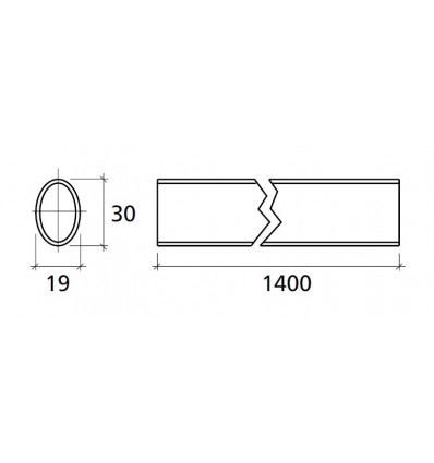 BARRA ANTIP HOR 1400 NEGRA BARH1400N