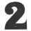 NUMERO H NEGRO BORDES LISOS 10 Nº 2