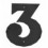 NUMERO H NEGRO BORDES LISOS 10 Nº 3