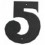 NUMERO H NEGRO BORDES LISOS 10 Nº 5