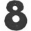 NUMERO H NEGRO BORDES LISOS 10 Nº 8